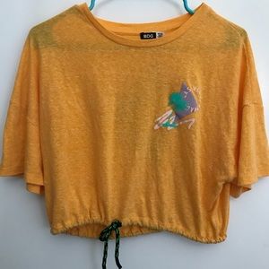 Orange urban outfitters crop top